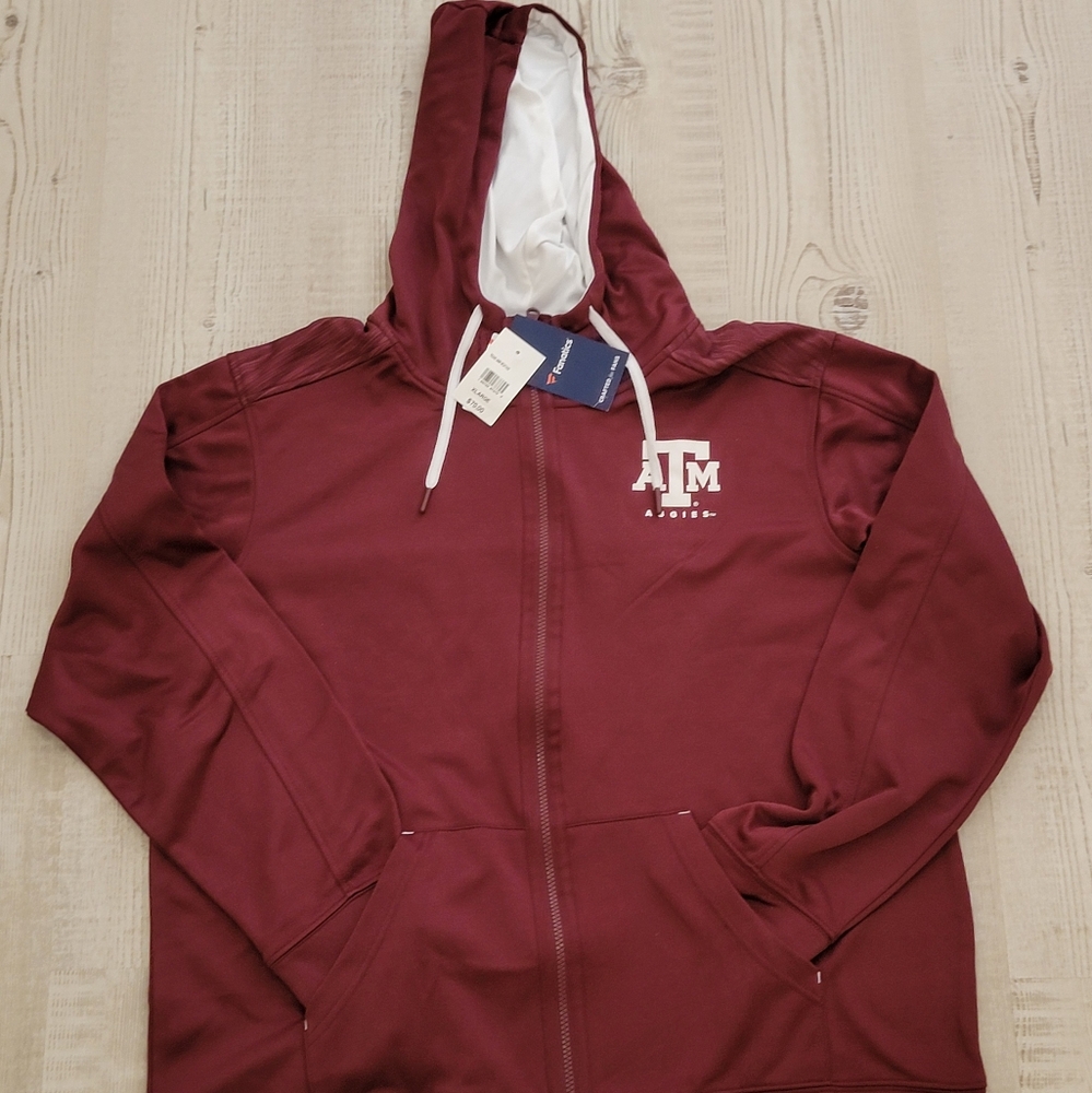 Fanatics Mens Maroon Texas A&M Aggies Full-Zip Hoodie Collegiate Fandom Athletic
